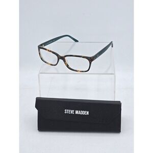 Steve Madden DAFNA Eyeglasses Women 53-15-135 Tortoise Teal Rectangular - VG